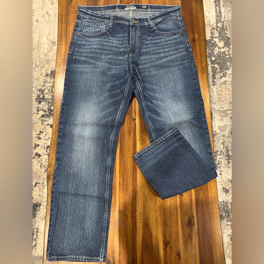 Men's Blue Reclaim Relaxed Straight Jeans 38R